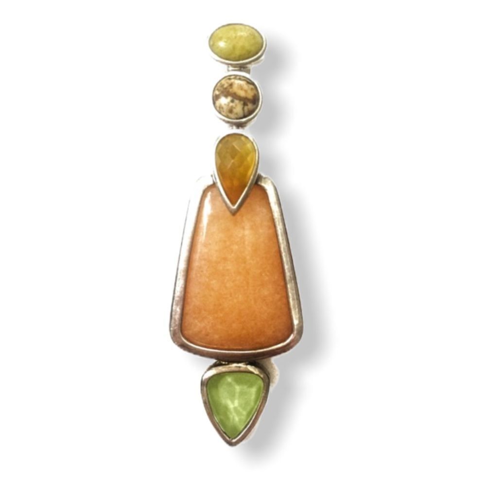 Whitney Kelly 925 Silver Multi-Gem Stone Pendant